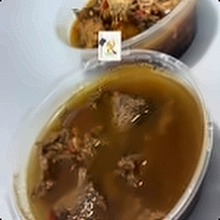 Goat meat peppersoup in a bowl
